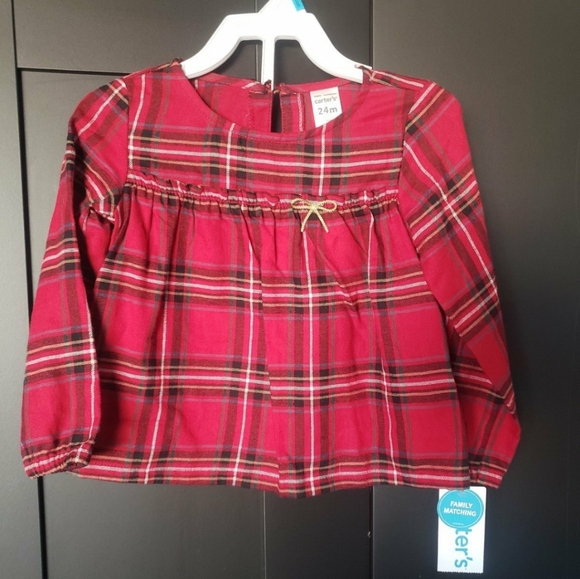 Nwt Baby girl 24M plaid style blouse - Picture 1 of 2
